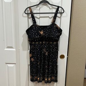 BloomChic Black and Gold Swim dress. Size 18/20
